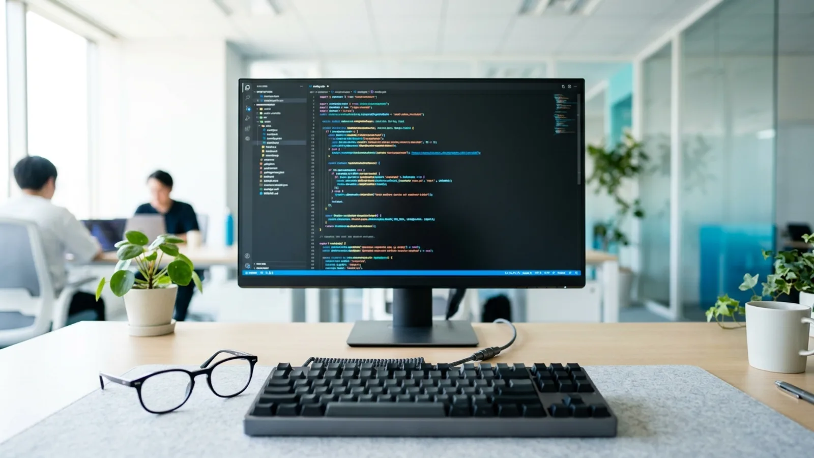 ソースコードが表示されたエディタ画面