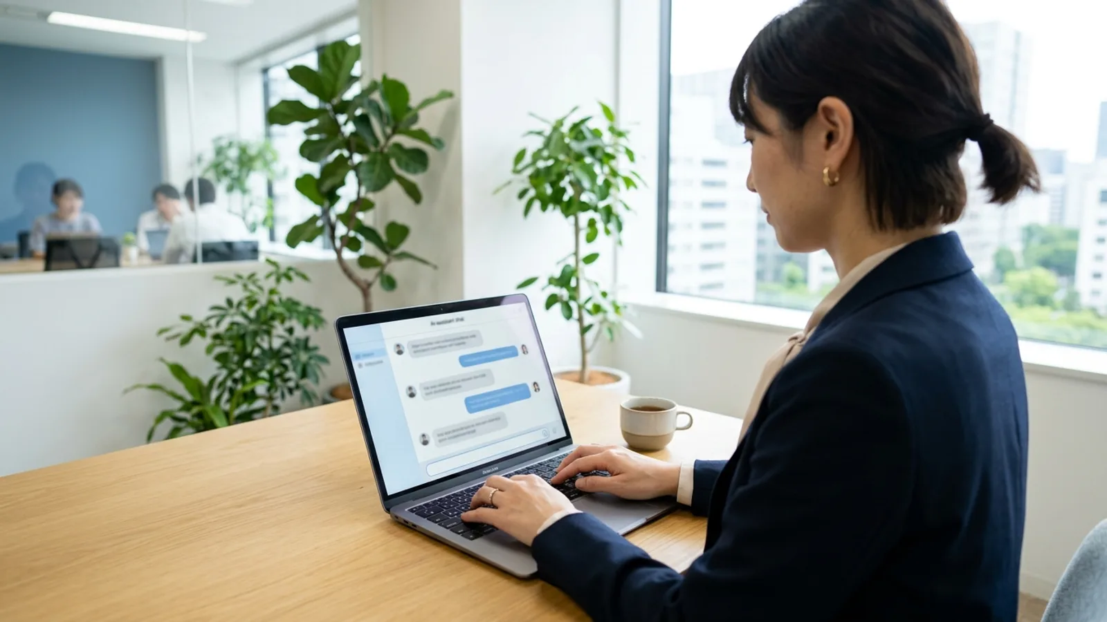 生成AIのインターフェースを操作するイメージ